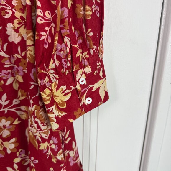 Olivia James The Label Floral Ruffle Hem Dress - Size Large - Picture 6 of 6